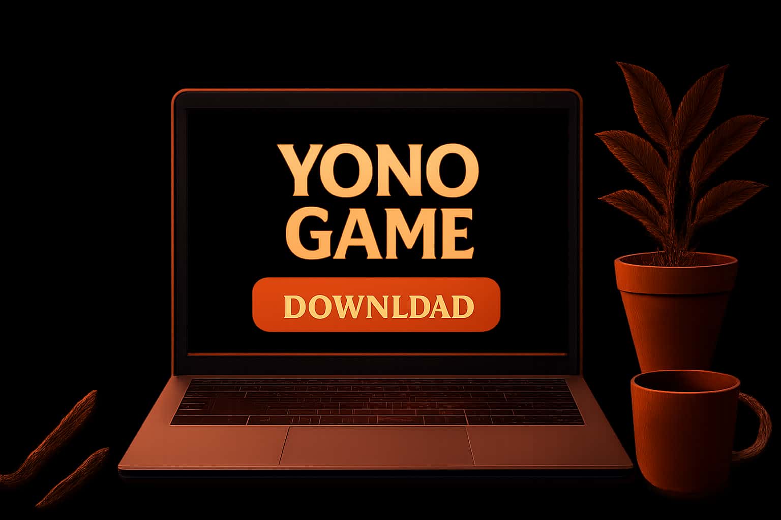 Neutral informational scene about Yono Game Download with prominent text.