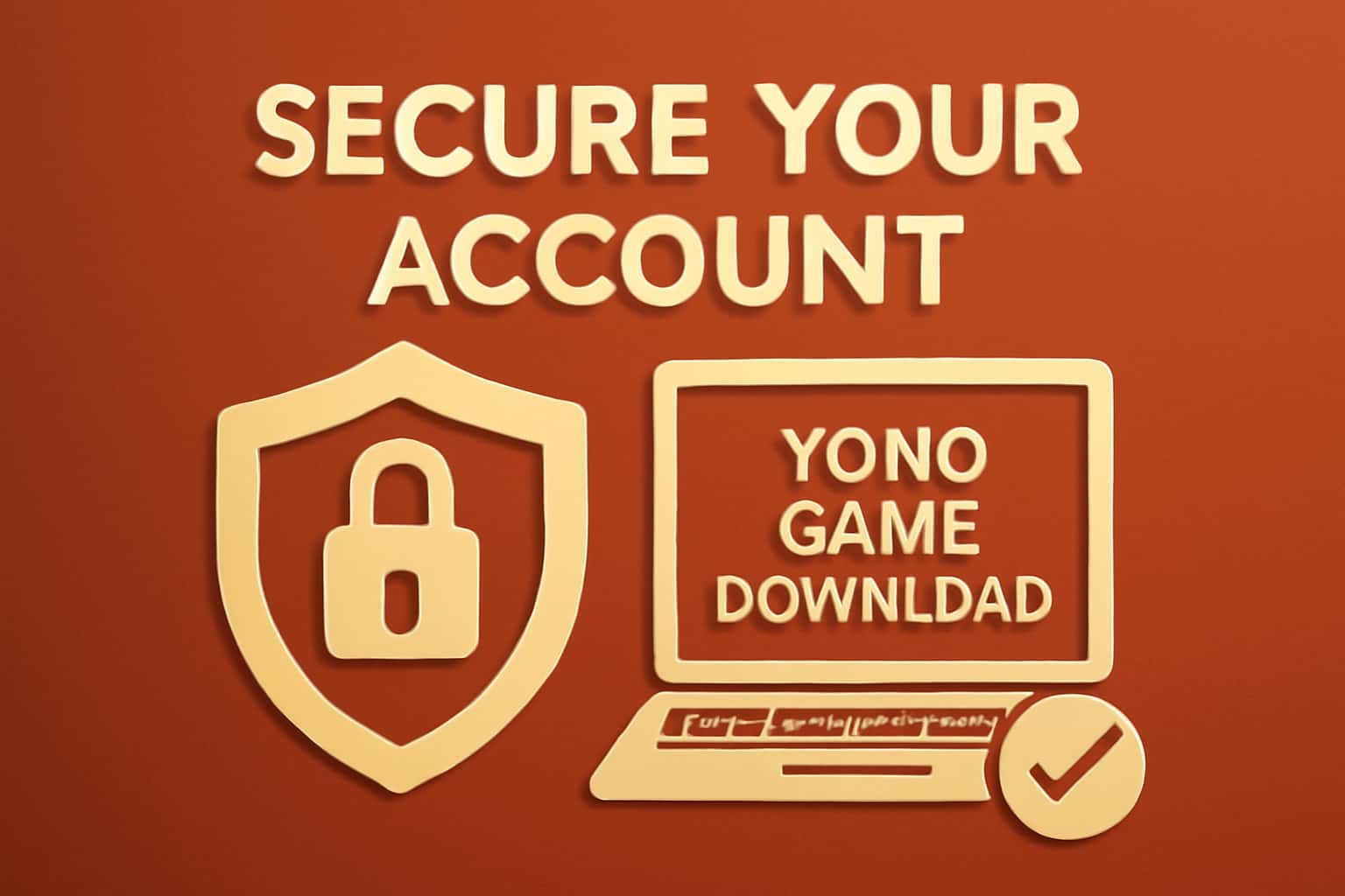 Visual representation of securing a Yono Game Download account with emphasis on safety.