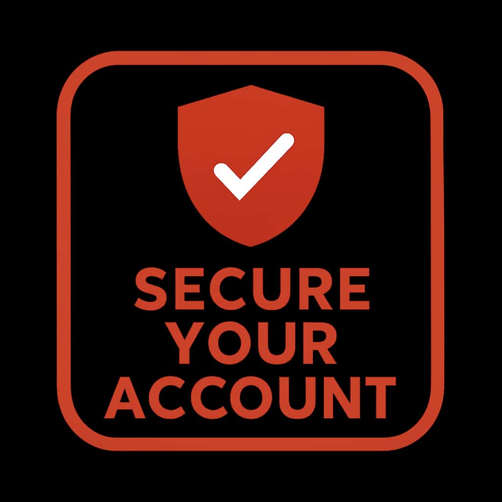 Icon indicating security for Yono Game Download account.