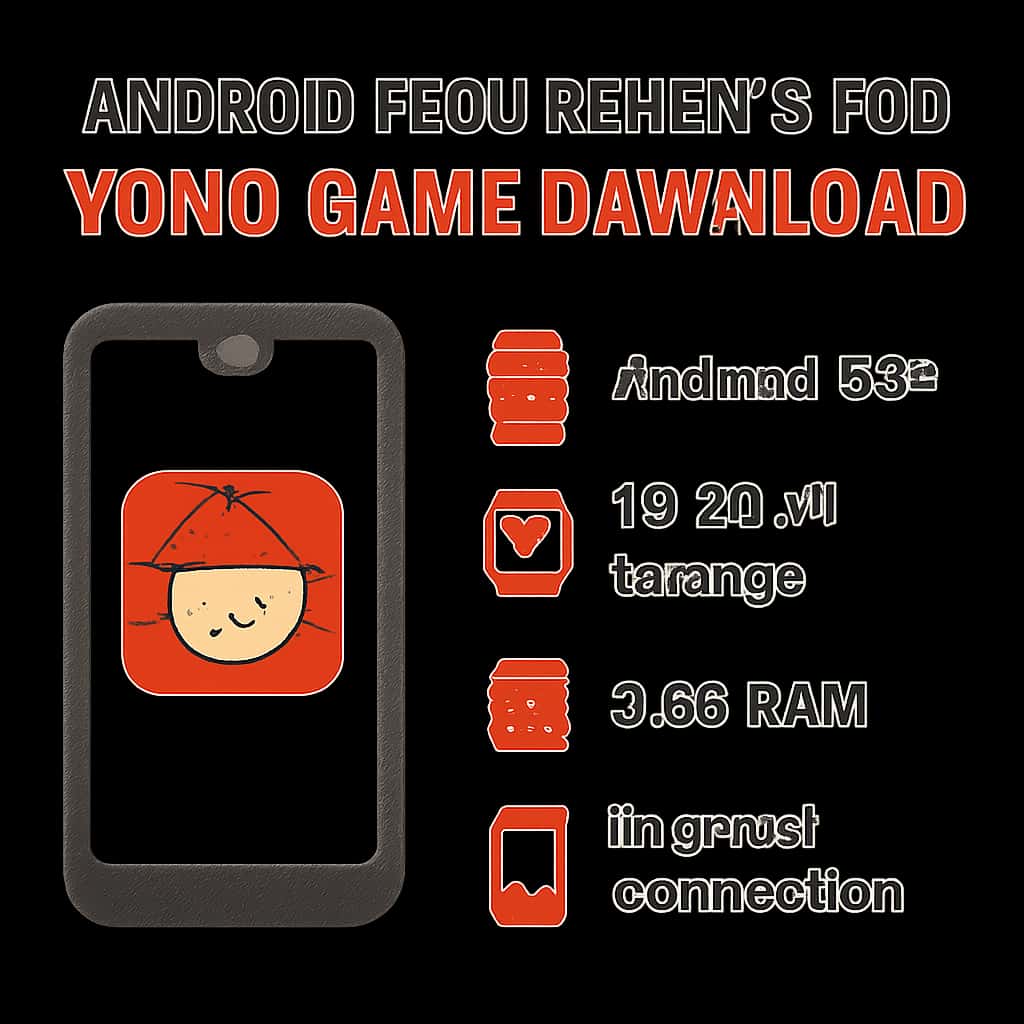 Diagram illustrating the Android requirements for Yono Game Download.