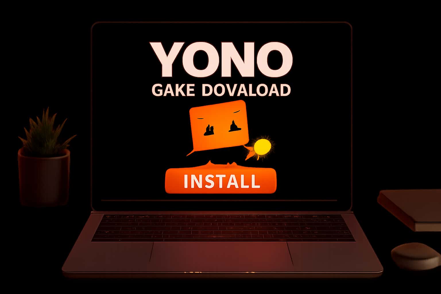 Informational scene depicting the Yono Game Download process.