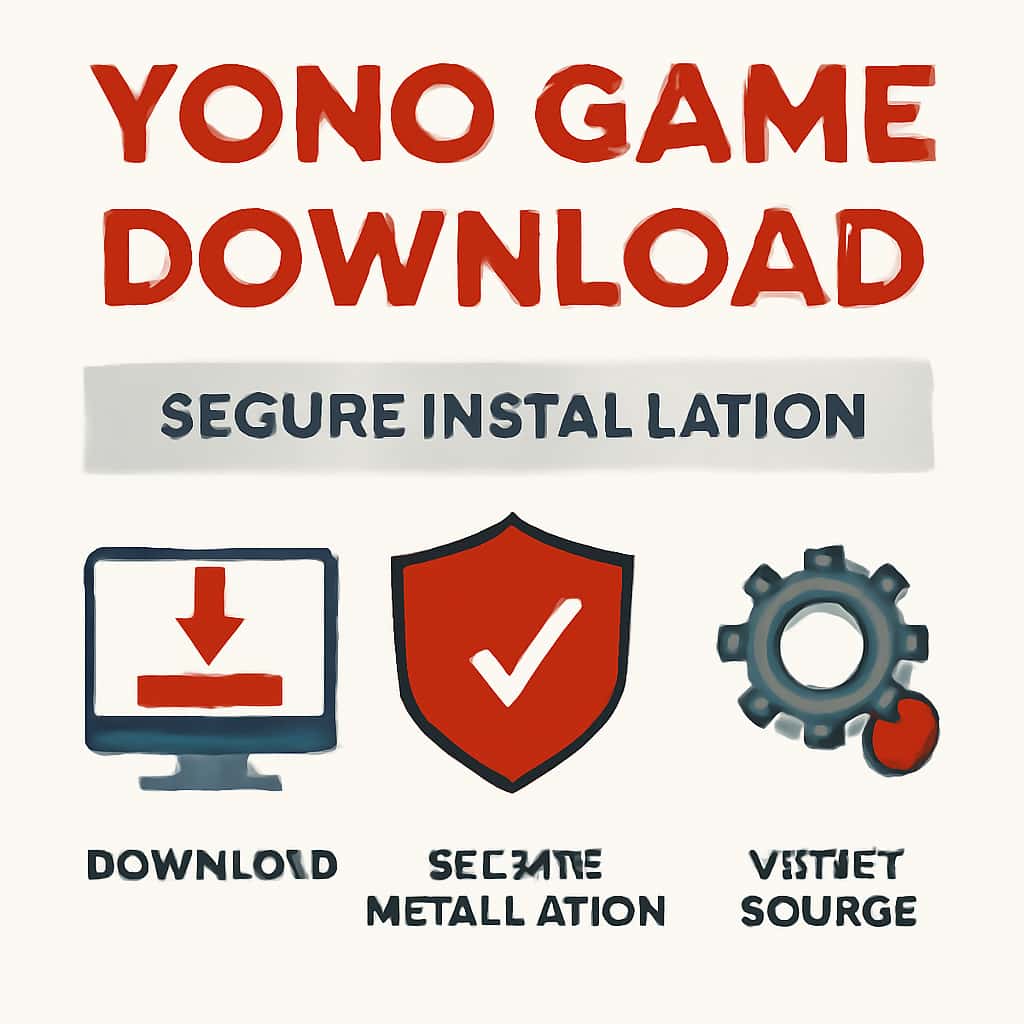 An educational diagram illustrating secure installation steps for Yono Game Download.