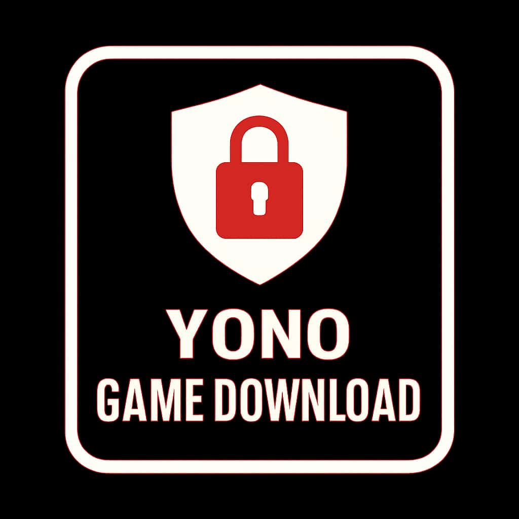 An icon representing secure installation guidelines for Yono Game Download.