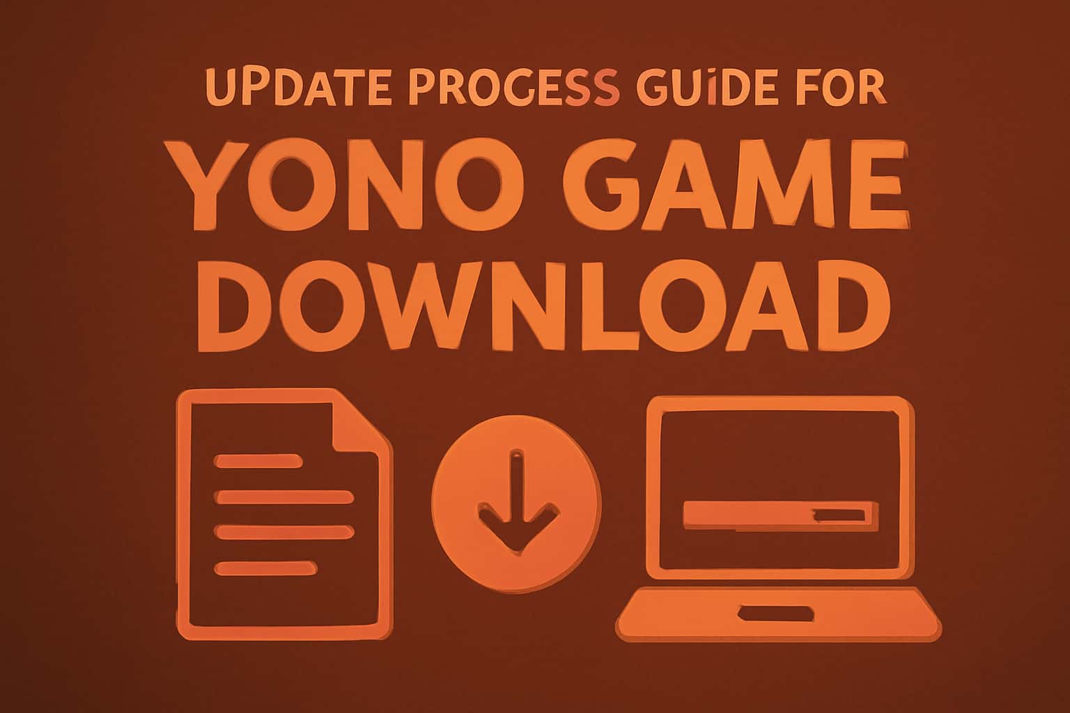 An informative visual representation of the update process for Yono Game Download, focusing on the app’s features and updates.