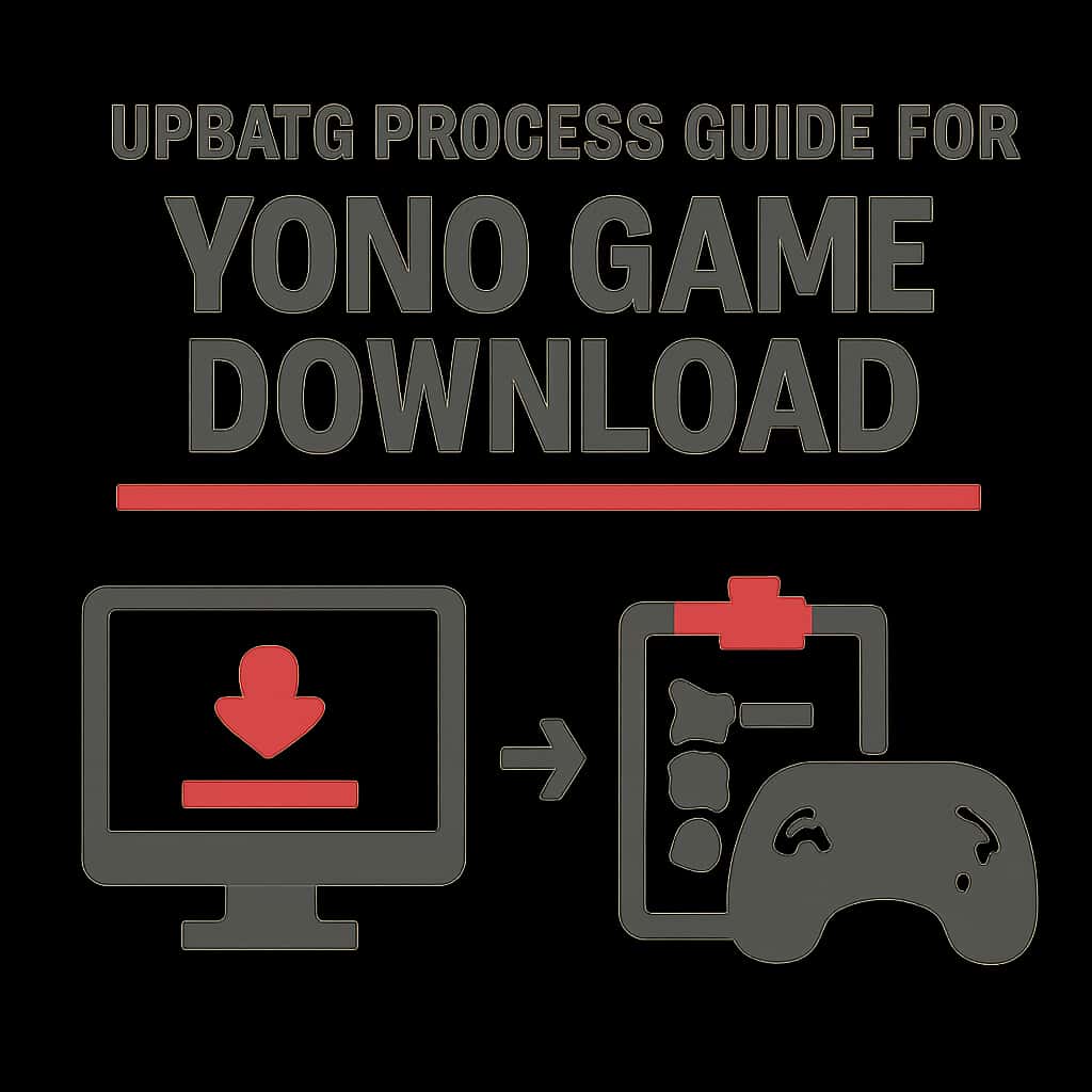 An educational diagram illustrating the steps involved in updating the Yono Game Download app.
