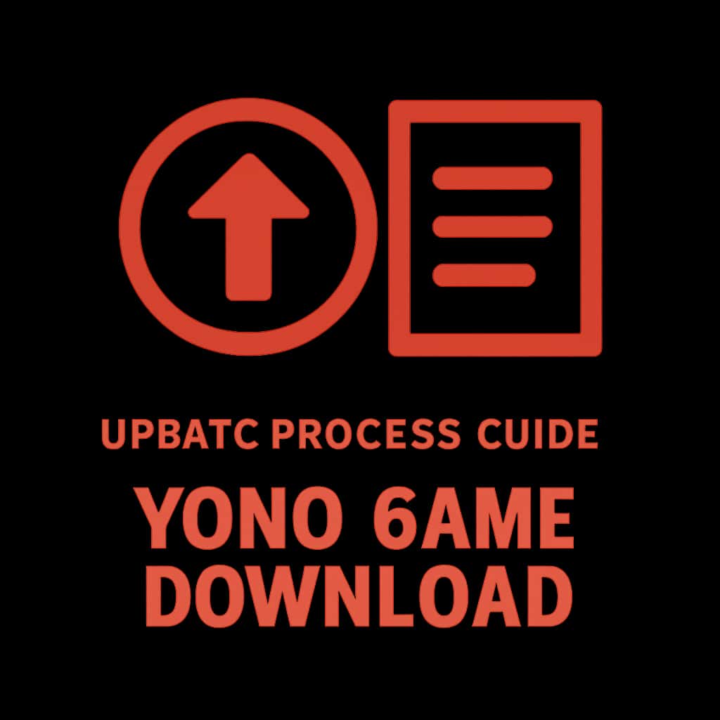 A square icon symbolizing the Yono Game Download update process, featuring clear text on guidance.